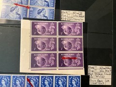 GB stamp error flaw mint block collection KGVI QE *a510