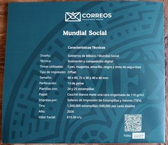 2026 WORLD SOCCER CUP Stadiums & official ball 25 stamp pane + official folder