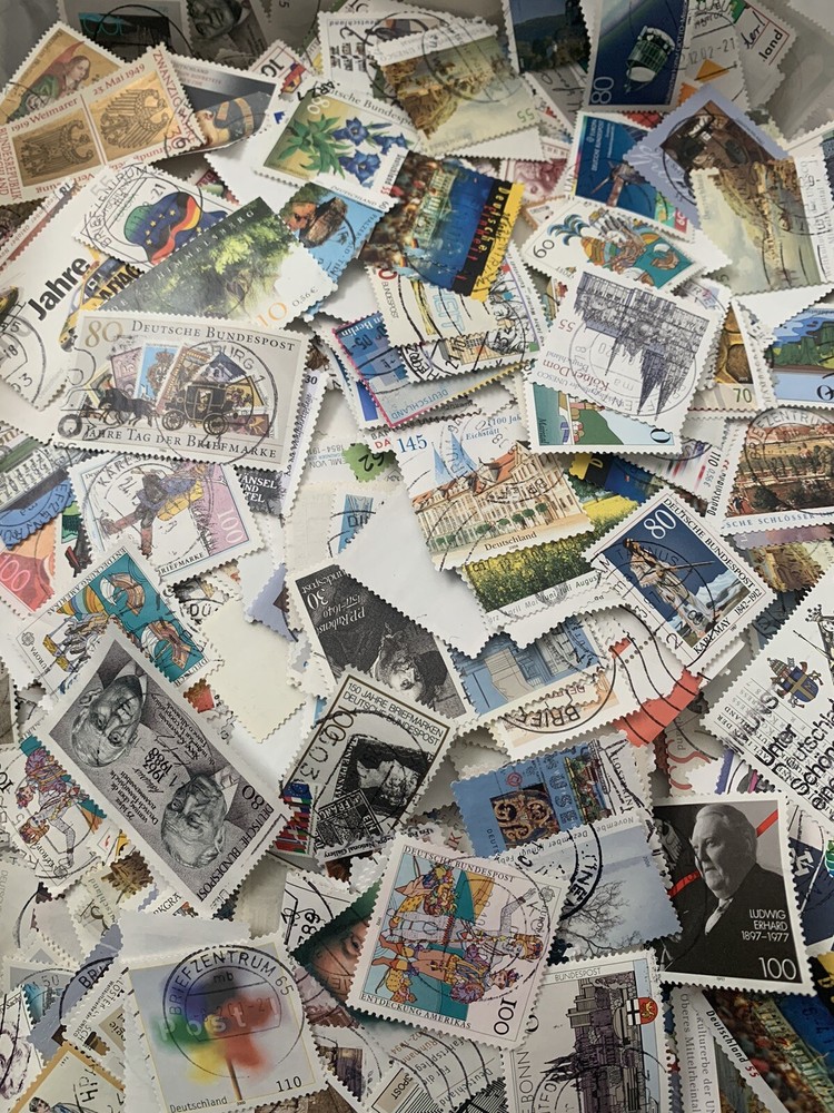 Collection lot 100 different stamps of Germany off paper