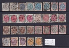 Denmark 1875 – 1901 Stamps. Inc Frame Upright, Inverted, Shades etc. Cat £2000+?