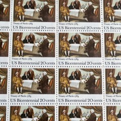 US Bicentennial Treaty of Paris 1783 20 Cent Stamp Sheet Mint Never Hinged