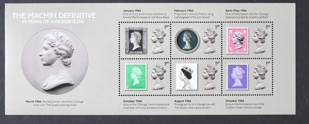 GB GR BRITAIN 2017 Machin Definitive, Queen Elizabeth II, S/S Mint NH