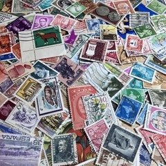 Vintage World Stamp Lot  Mixed International – Historic Lot of 50 Stamps