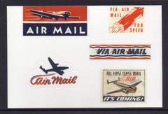 AIRMAIL LABELS OF THE PAST. REPRODUCED AS PEEL AND STICK LABELS. LOOK GREAT!,,,