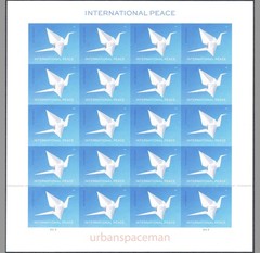6103a International Peace 2026 Imperf Pane of 20 NDC