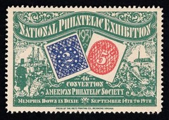 US 1931 APS National Philatelic Exhibition ~ Memphis Down in Dixie ~ Green