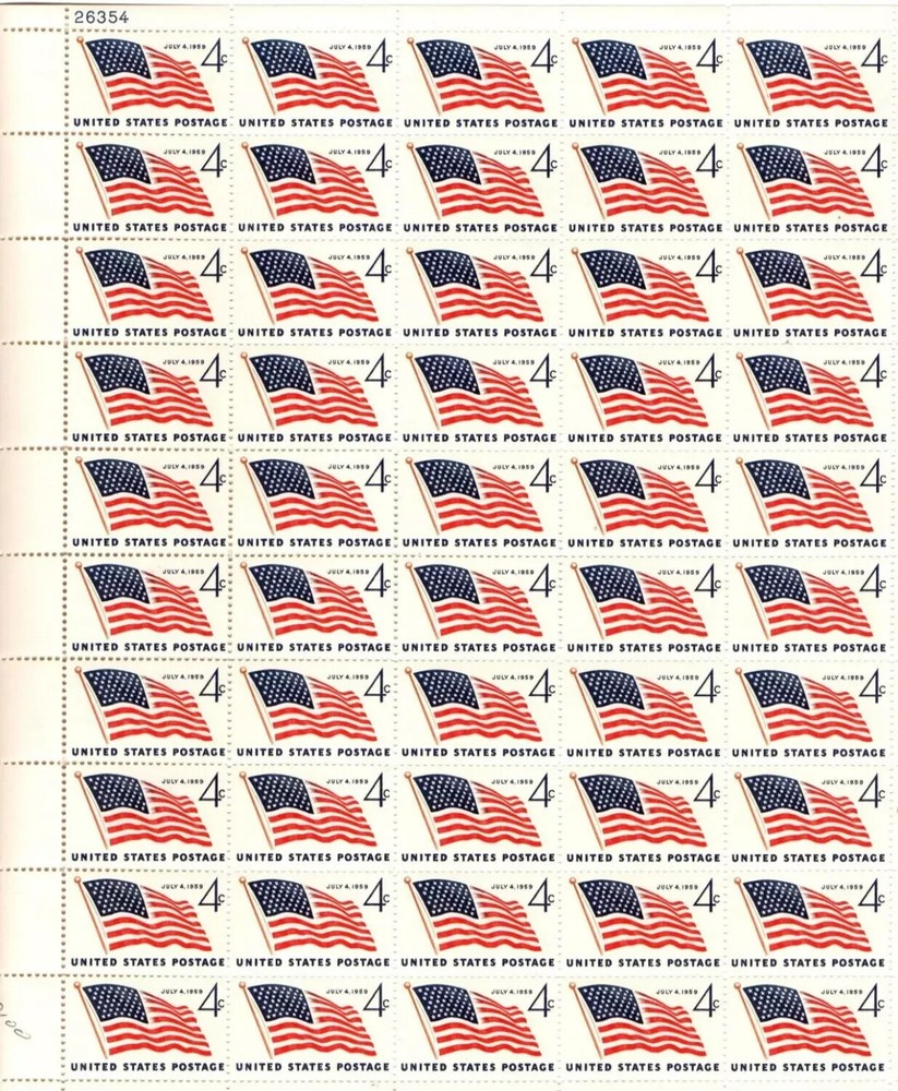 Scott #1132 4 cent 49 Star Flag of 50 Stamps MNH