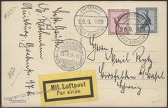 Germany 1929 Graf Zeppelin Mi35If Lausanne Switzerland Only 161 Flown Cov 106134
