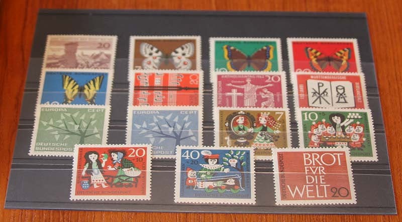 Germany Complete Year 1962 Stamp Set Mint Never Hinged MNH German Stamps