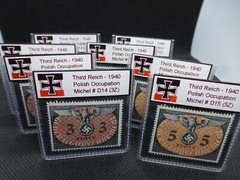 Nazi Germany 1940 WW2 2 Stamps Polish Occupation Third Reich Relic Rare Poland