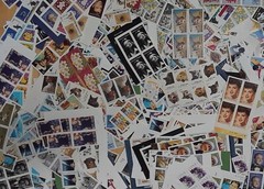 Mixed 50 of New/Usable Multiples, Strips & Singles of 44¢ US Postage Stamps USA