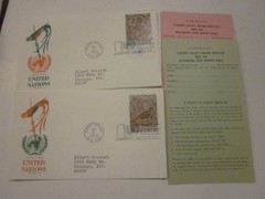 1969 UN FDC Tunisian Mosaic 2 CACHETCRAFT MULTI COLOR Scott UN 183-184 W/ADS