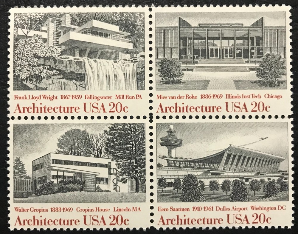 1982 Scott# 2019-2022 – 20¢ – Block of 4 – ARCHITECTURE – Mint NH