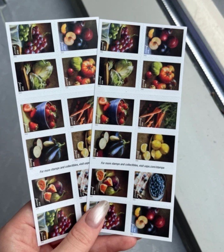 2020 USPS Fruits and Vegetables Forever Stamps – Scott #5484-5493 MNH- 100 PCS