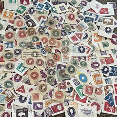 USA SQUARES CUT-OUT LOT! GREAT VINTAGE ASSORTMENT!