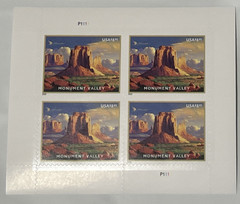 Utah Monument Valley 2022 Priority Mail Sheet of 4 Stamps (4 x $8.95 = $35.80)