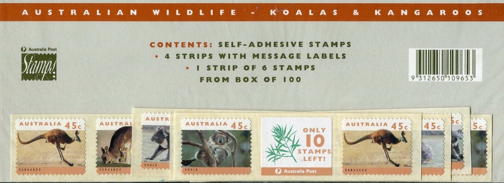 1994 Kangaroos and Koalas – Peel & Stick Collectors Pack
