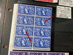 GB stamp error flaw mint block collection KGVI QE *a510