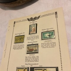 U.S.-(-1962-)-HISTORICAL EVENTS-lot Of 7-Stamps-ON ALBUM PAGE-USED-#30
