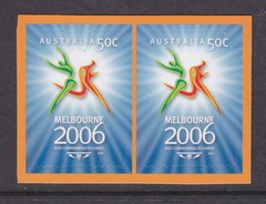 2006 COMMONWEALTH GAMES PEEL AND STICK PAIR FROM THE PRESTIGE BOOKLET