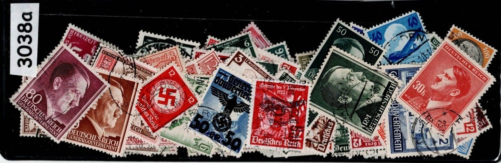 Stamps 100+ Third Reich Germany Poland Czechoslovakia 1933-1945 WWII #3038a