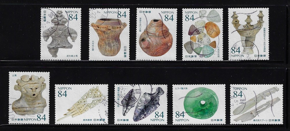 Japan 2022 World Heritage Jomon Sites 84Y Complete Used Set Sc# 4608 a-j