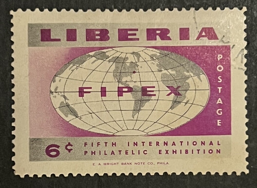 Travelstamps: 1956 Liberia Stamps Scott #357 – 5th Int’l Philatelic Exhib CTO H