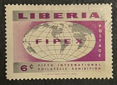 Travelstamps: 1956 Liberia Stamps Scott #357 – 5th Int’l Philatelic Exhib CTO H