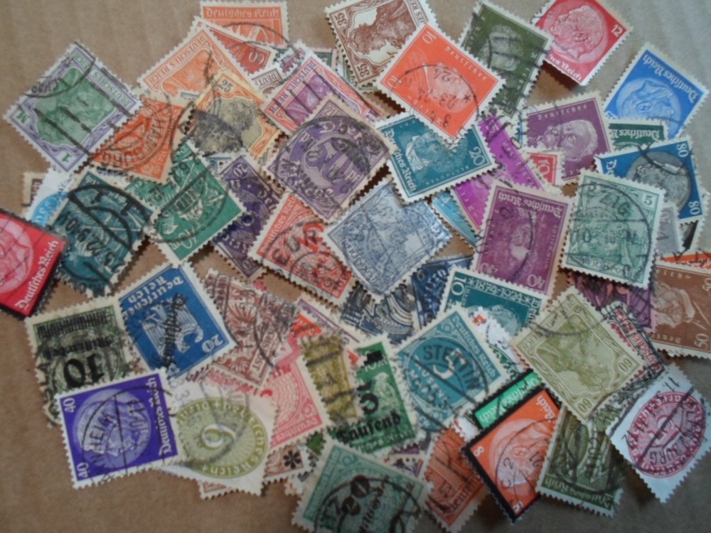 Collection lot 95 diff Old Germany canceled small stamps all pre 1936 – packet A
