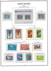 477 United Nations stamps mint from 1971-1997 on album pages all different