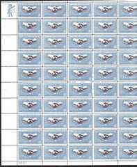 #1266 INTERNATIONAL COOPERATION MINT SHEET. F-VF NH. BCV $11.50