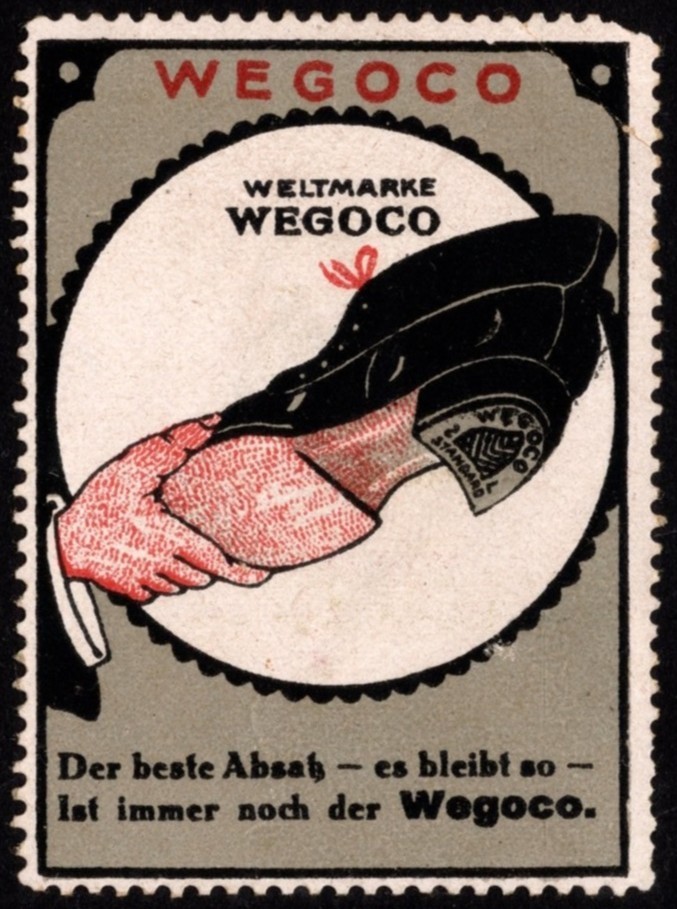 Vintage Germany Poster Stamp Wegoco Best Heel Still The Best Seller Is A Wegoco