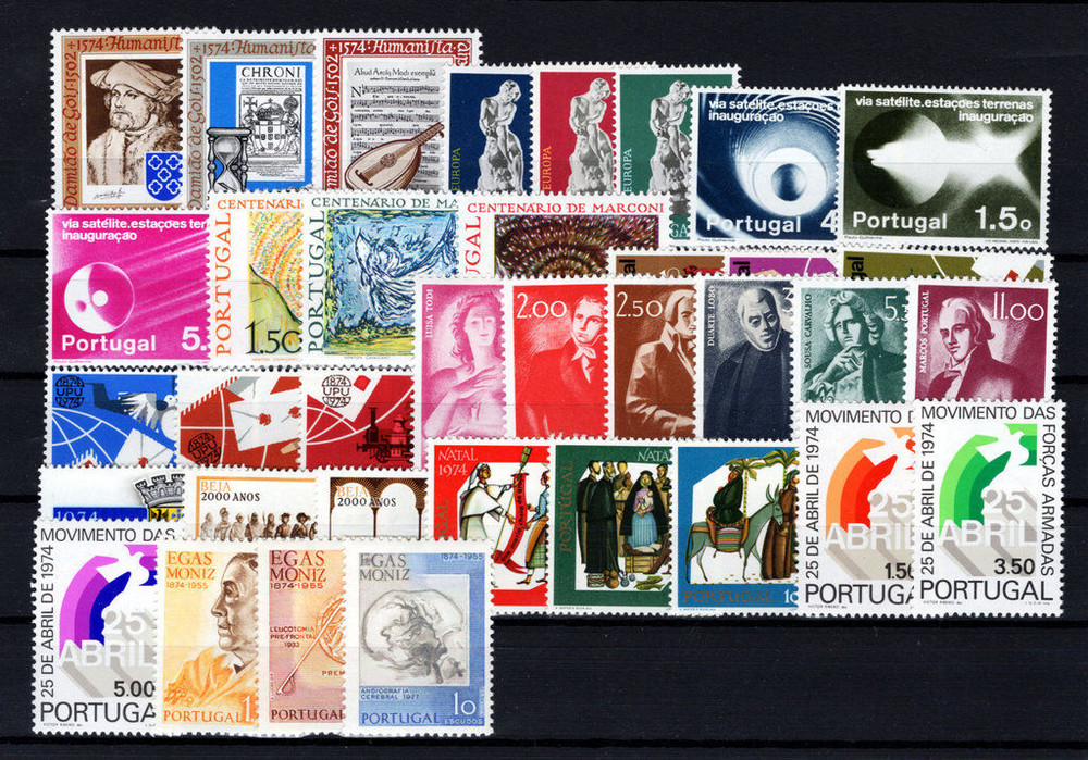 PORTUGAL 1974 COMPLETE YEAR SET MINT NEVER HINGED MNH