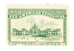 1901 Pan American Exposition BC59 GREEN M HH Forestry Cinderella Stamp Am Expo