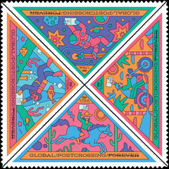 #6099 – 6102 Post Crossing (International ) Singles set/4 – MNH (After May 26)