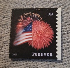 100 counts 2014 Flag Fireworks Sc 4870a MNH full booklet pane of 20 plate x 5