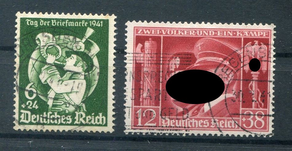 DR-3rd Reich 762/63 Fino (stamped) real German Reich 1933-1945
