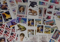 Usable 60 of Multiples & Strips & Singles of 37¢ US Postage Stamps USA FV $22.20