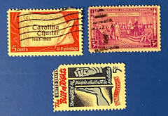 19 Used Postage Stamps Issued 1933 to 1987 Commemorating Historical Events