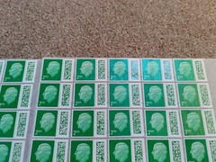 * KING 50 2nd Second Class Stamps Unfranked Barcoded Genuine with Original Gum *