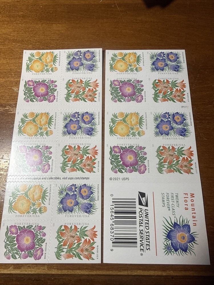 USPS FOREVER POSTAGE STAMPS-MT. FLORA-20 STAMPS-SAVE $$$-RETAIL .78 UPAY .58