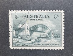 Australia KGV 1932 SG143 Sydney Harbour Bridge 5s blue-green USED – CAT £225