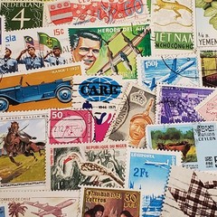150 Worldwide Stamps -All Different Views & Sizes-Large Medium & Small Stamps