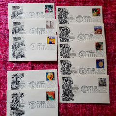 Lot of 10 US Celebrate the Century First Day Covers Stamps 1940s 1970s 1990s FDC