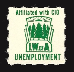 Union Stamp – International Woodworkers of America Unemployment Stamp