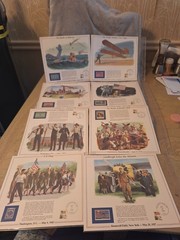 Mint- 16 United States Postal Service Historical Events cards 1983-84 w/stamps