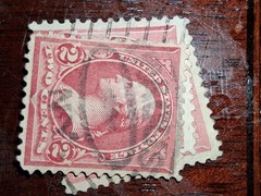 George Washington Red Rare 2 Cent US Vintage Stamp Used Unwatermarked