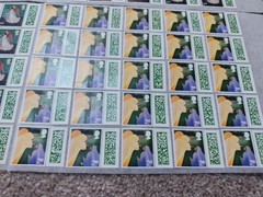 ** 100 × 2nd Second Class Stamps Unfranked Barcoded Genuine With Original Gum **